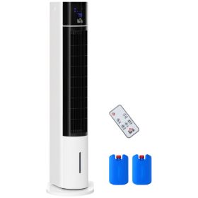 42" 3-In-1 Air Cooler, 52Â° Oscillating Portable Swamp Cooler with Humidifier, 3 Modes, 3 Speeds, 12H Time, White