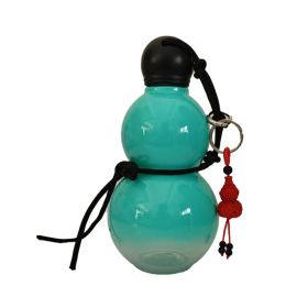 Gourd Style Water Bottle PC 800ml Insulated Chinese Retro Portable Sports Water Bottle For Men Women Light Blue