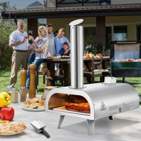 12' Outdoor Pizza Oven Portable Pellet/Gas Pizza Oven  For Camping
