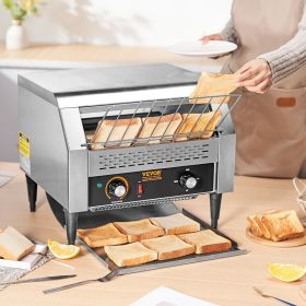 Commercial Conveyor Toaster, 450 Slices/Hour Conveyor Belt Toaster, Heavy Duty Stainless Steel Commercial Toaster Oven, Electric Restaurant Commercial