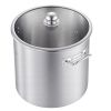 Stainless Steel Stock Pot, 21-Quart Stainless Steel Stockpot with Glass Lid, PFOA-Free, PFAS-Free, Compatible with Gas Stoves, Induction Cooktops
