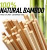 Authentic Bamboo Skewers - 100, 14" Roasting Sticks - 5mm Heavy-Duty Bamboo Skewers - Thick Bbq Sticks - Ideal for Grilling & Camping