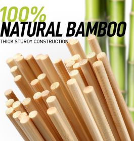 Authentic Bamboo Skewers - 100, 14" Roasting Sticks - 5mm Heavy-Duty Bamboo Skewers - Thick Bbq Sticks - Ideal for Grilling & Camping