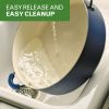 Easy Clean 14 Inch Ceramic Nonstick Large Family Pan / Saute Pan with Glass Lid, 10.5 Quart Capacity, Dishwasher Safe, Blue