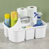 (3 pack) Divided Ultraâ„¢ Caddy, Easy Carry, Handy Plastic Utility Storage, White