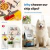 12 Pack Stainless Steel Chip Bag Clips Covered with Silicone - NO More Sharp Edges - Color Coded for Food Bags - Air Tight Seal