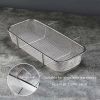 Stainless Steel Side Sink Drain Strainer Basket, Corner Hanging Sink Strainer Colander Drain Basket