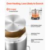 Stainless Steel Stock Pot, 21-Quart Stainless Steel Stockpot with Glass Lid, PFOA-Free, PFAS-Free, Compatible with Gas Stoves, Induction Cooktops
