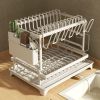 Kitchen Dish Drying Rack â€“ Large Capacity with Drain Board