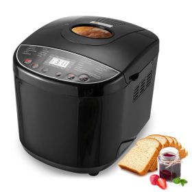 Bread Maker, 19-in-1 2LB Dough Machine, Nonstick Ceramic Pan Automatic Breadmaker with Gluten Free Setting, Whole Wheat Bread Making, Digital (Default: Default)